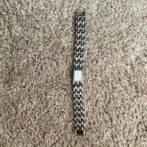 Bulova Silver and Black Watch